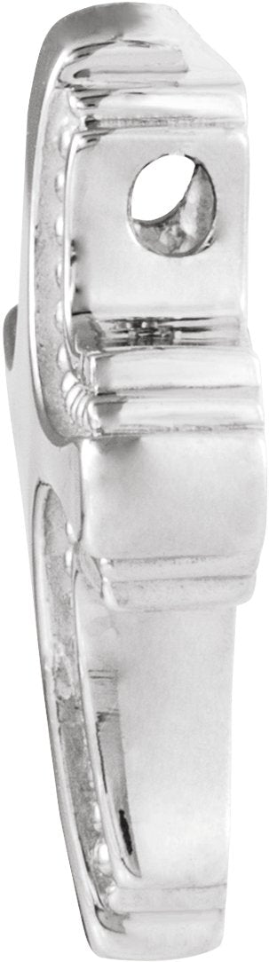 14K Gold Cross Pendant – 19.75x17mm - White Gold - view 2