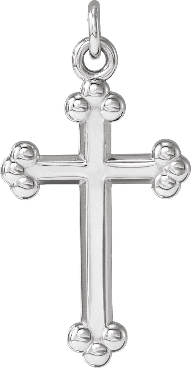 Platinum Cross Necklace or Pendant – 12x7.8mm