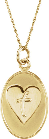 14K Gold Comfort Wear Jewelry Loss of a Father Necklace