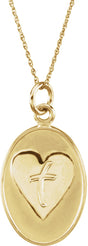 14K Gold Comfort Wear Jewelry Loss of a Father Necklace