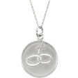 14K Gold Comfort Wear Jewelry Loss of a Spouse Necklace - White Gold