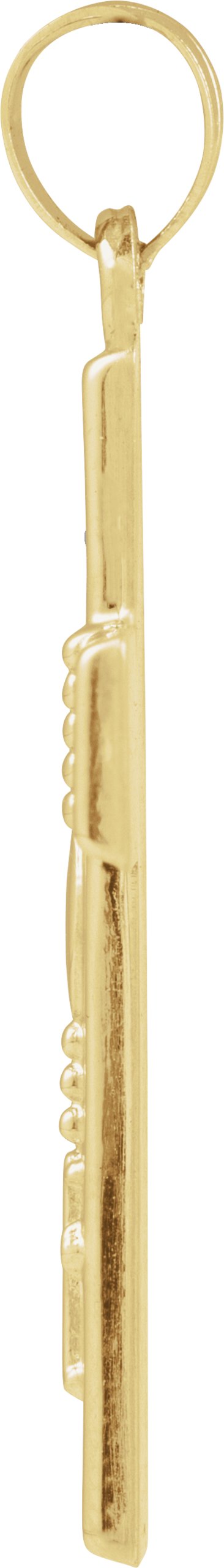14K Gold Cross Pendant – 32.1x17.1mm - view 2