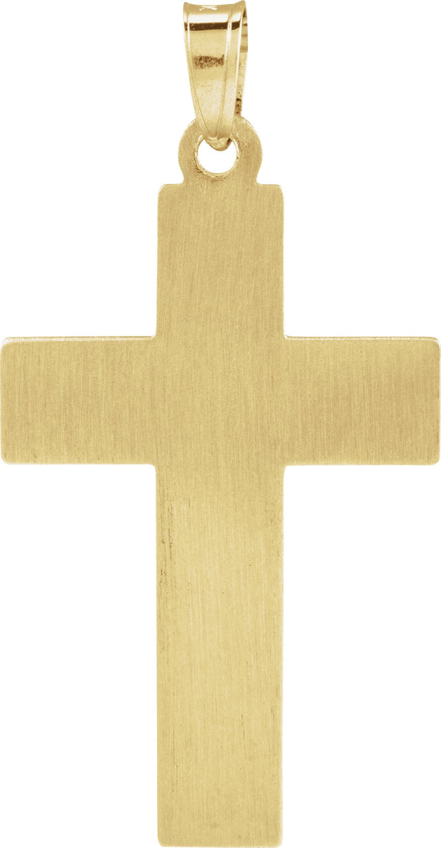 14K Gold Cross Pendant – 32.1x17.1mm - view 3