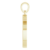 14K Gold Vintage-Inspired Cross Necklace or Pendant - Yellow Gold - view 3