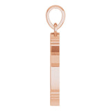 14K Gold Vintage-Inspired Cross Necklace or Pendant - Rose Gold - view 3