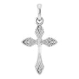 Platinum Vintage-Inspired Cross Necklace or Pendant