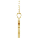 14K Gold Vintage-Inspired Cross Necklace or Pendant - Yellow Gold - view 3