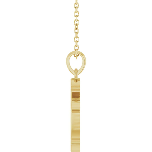 14K Gold Vintage-Inspired Cross Necklace or Pendant - Yellow Gold - view 3