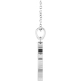 Platinum Vintage-Inspired Cross Necklace or Pendant - view 3