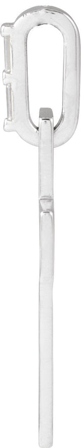 Platinum Straight Baguette Natural Diamond Accented Cross Necklace or Pendant – 0.03 CTW - view 4