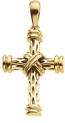 14K Gold Cross Pendant – 29.25x21.5mm - Yellow Gold