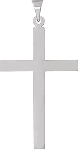 14K Gold Cross Pendant – 31.5x20mm - White Gold - view 3