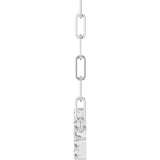 14K Gold Round Natural Diamond Accented Sideways Cross Necklace – 19.3x10.8mm - White Gold - view 6