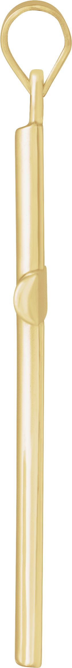 14K Gold Cross Pendant – 31.5x20mm - Yellow Gold - view 2