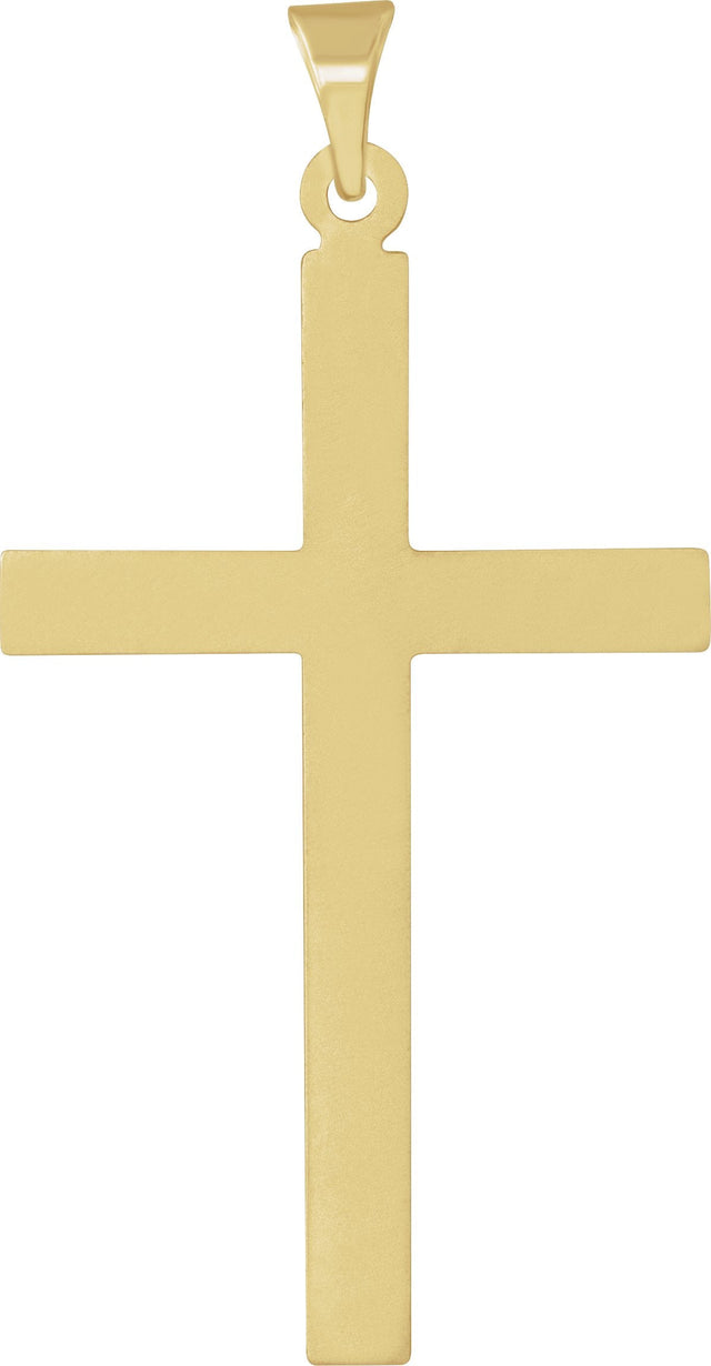 14K Gold Cross Pendant – 31.5x20mm - Yellow Gold - view 3
