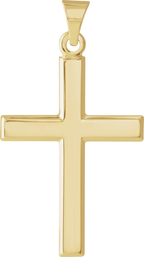 14K Gold Cross Necklace or Pendant – 26x19mm - Yellow Gold