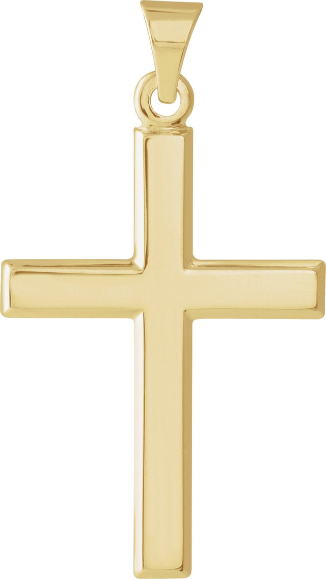 14K Gold Cross Necklace or Pendant – 26x19mm - Yellow Gold