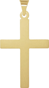 14K Gold Cross Necklace or Pendant – 26x19mm - Yellow Gold - view 3