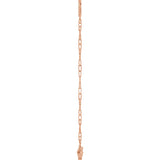 14K Gold Sideways Cross Bracelet - Rose Gold - view 3