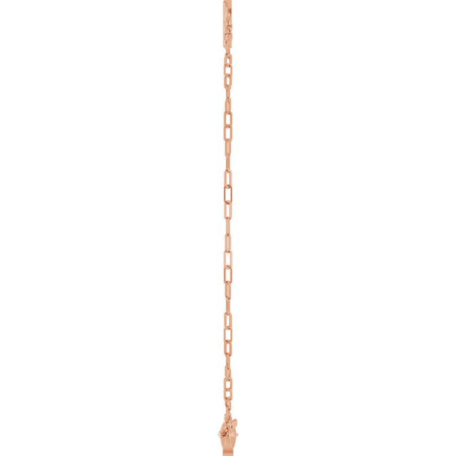 14K Gold Sideways Cross Bracelet - Rose Gold - view 3