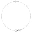 14K Gold Sideways Cross Bracelet - White Gold