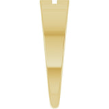 Men's 14K Gold Rectangle Cross Signet Ring (Style R50060) - Yellow Gold - view 9