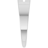 Men's Platinum Rectangle Cross Signet Ring (Style R50060) - view 9