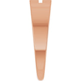 Men's 14K Gold Rectangle Cross Signet Ring (Style R50060) - Rose Gold - view 9