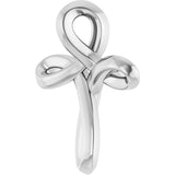 Platinum Freeform Cross Necklace or Pendant - view 2
