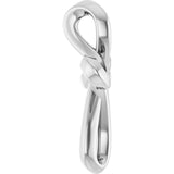 14K Gold Freeform Cross Necklace or Pendant - White Gold - view 3