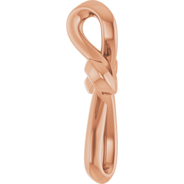 14K Gold Freeform Cross Necklace or Pendant - Rose Gold - view 3