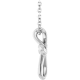 Platinum Freeform Cross Necklace or Pendant - view 3