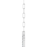 14K Gold Round Natural Diamond Accented Sideways Cross Necklace – 19.3x10.8mm - White Gold - view 6