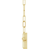 14K Gold Sideways Cross Necklace II - Yellow Gold - view 3