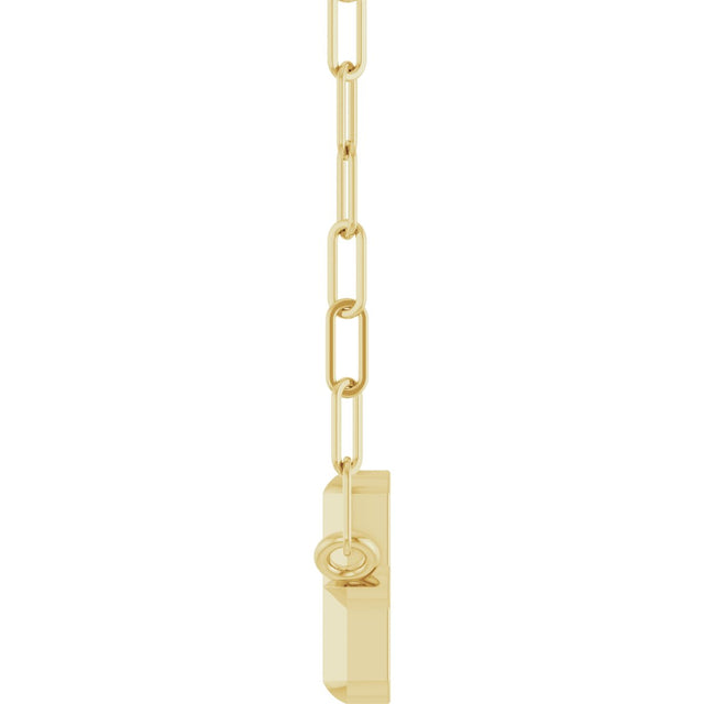 14K Gold Sideways Cross Necklace II - Yellow Gold - view 3