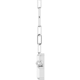 14K Gold Sideways Cross Necklace II - White Gold - view 3