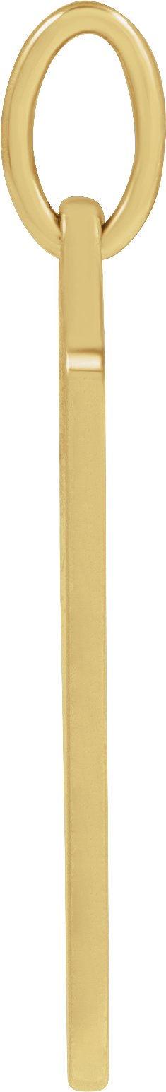 14K Gold Cross Dog Tag Pendant - Yellow Gold - view 2