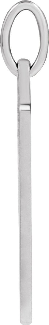 Platinum Cross Dog Tag Pendant - view 3
