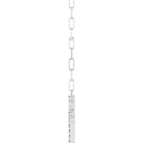 14K Gold Round Natural Diamond Accented Sideways Cross Necklace – 19.3x10.8mm - White Gold - view 6