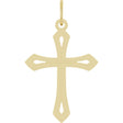 14K Gold Cross Necklace or Pendant – 25.1x15mm - Yellow Gold