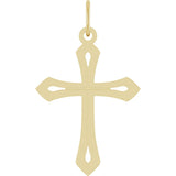 14K Gold Cross Necklace or Pendant – 25.1x15mm - Yellow Gold