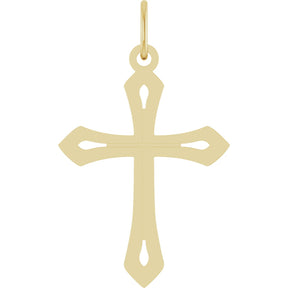 14K Gold Cross Necklace or Pendant – 25.1x15mm - Yellow Gold