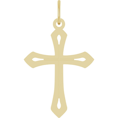 14K Gold Cross Necklace or Pendant – 25.1x15mm - Yellow Gold