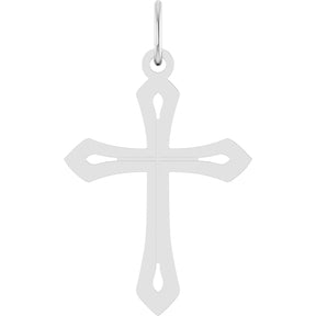 Platinum Cross Necklace or Pendant – 25.1x15mm