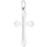 14K Gold Cross Necklace or Pendant – 25.1x15mm - White Gold - view 2