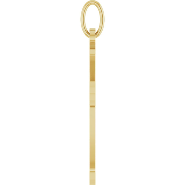 14K Gold Cross Necklace or Pendant – 25.1x15mm - Yellow Gold - view 3