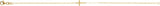 14K Gold Sideways Cross Bracelet – 12.4x7mm - Yellow Gold - view 2