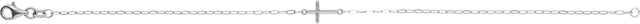 14K Gold Sideways Cross Bracelet – 12.4x7mm - White Gold - view 2