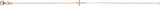 14K Gold Sideways Cross Bracelet – 12.4x7mm - Rose Gold - view 2