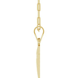 14K Gold Cross Necklace – 15.2x7.4mm - Yellow Gold - view 3